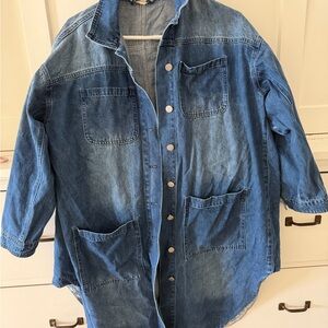 Denim Button-Up Women's Dress/Jacket